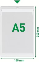 U-map met ophangoog Leitz Premium PVC A5 50st 50 Stuk-2