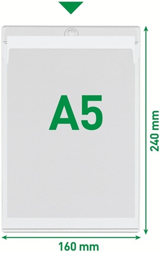 U-map met ophangoog Leitz Premium PVC A5 50st 50 Stuk-2