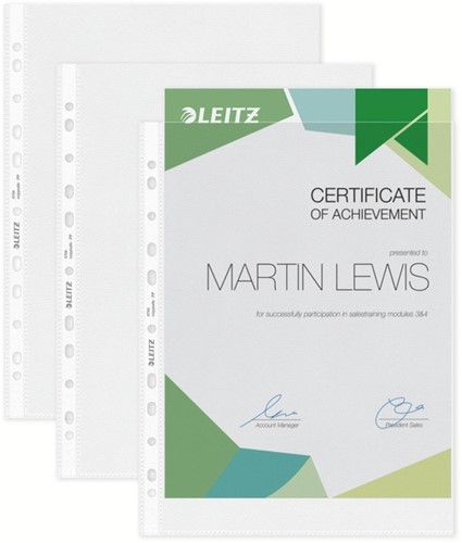 Showtas Leitz Premium 0.10mm PP A4 transparant 100 Stuk-5