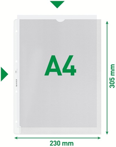 Showtas Leitz Premium uitsnede PP A4 transparant 100 Stuk-2