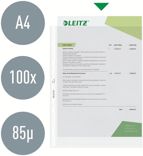Showtas Leitz Premium 11-gaats PP A4 transparant 100 Stuk-13
