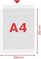 Showtas Esselte 0.08mm 21-gaats A4 mat 100 Stuk-2