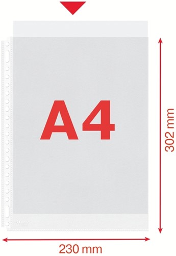 Showtas Esselte 0.08mm 21-gaats A4 mat 100 Stuk-5