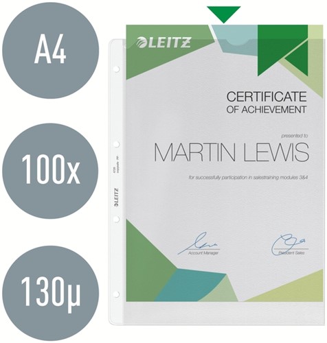 Showtas Leitz Premium 4-gaats PP A4 transparant 100 Stuk-1