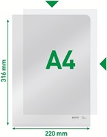 L-map Leitz Premium copy safe PVC A4 transparant 100 Stuk-2