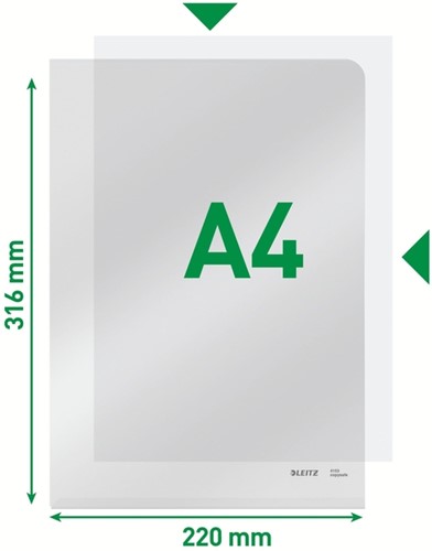 L-map Leitz Premium copy safe PVC A4 transparant 100 Stuk-2