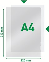 L-map Leitz Premium lasnaad PVC A4 transparant 100 Stuk-2