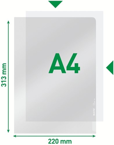 L-map Leitz Premium lasnaad PVC A4 transparant 100 Stuk-2