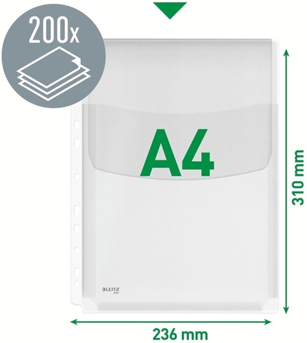 Harmonica showtas Leitz Premium met klep PVC A4 5 Stuk-4