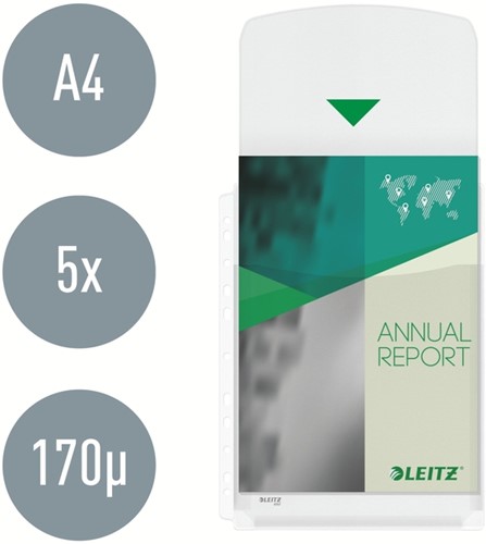 Harmonica showtas Leitz Premium met klep PVC A4 5 Stuk-5