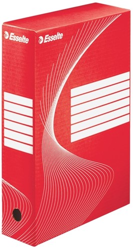 Archiefdoos Esselte Boxycolor 80mm 250x352mm rood 1 Stuk