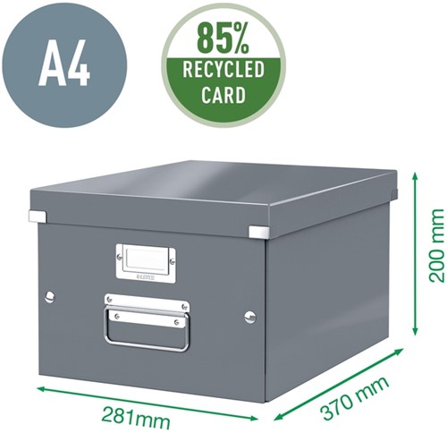 Opbergdoos Leitz WOW Click Store middel zwart 1 Stuk-6