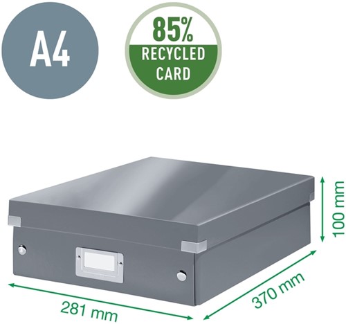 Opbergdoos Leitz Wow Click Store middel zwart 1 Stuk-1