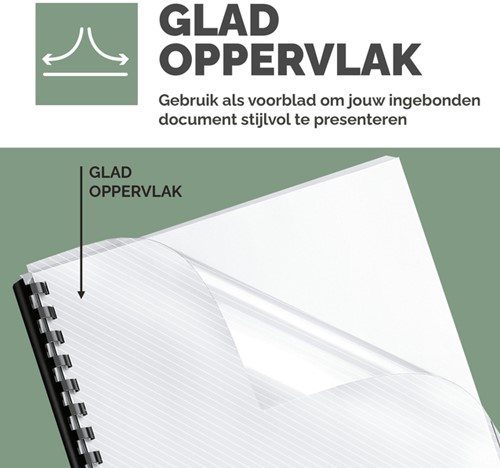 Voorblad Fellowes A4 PVC 180micron transparant 100 Stuk-2