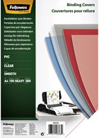 Voorblad Fellowes A4 PVC 300micron transparant 100 Stuk