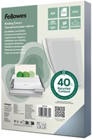 Voorblad Fellowes A4 PVC 180micron transparant 100 Stuk
