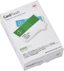 Lamineerhoes GBC badge card 67x99mm 2x125micron 100 Stuk