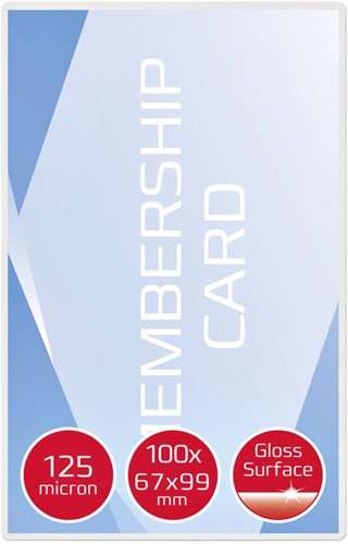 Lamineerhoes GBC badge card 67x99mm 2x125micron 100 Stuk-2
