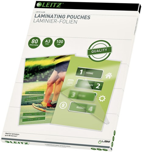 Lamineerhoes Leitz iLAM A3 2x80micron EVA 100 Stuk