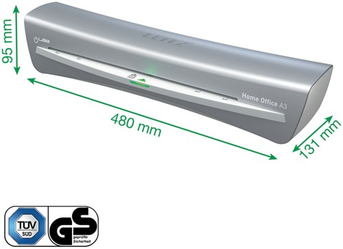 Lamineermachine Leitz iLAM Home Office A3 grijs 1 Stuk-9