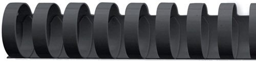 Bindrug GBC 19mm 21rings A4 zwart 100 Stuk-2