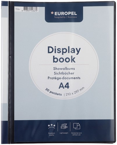 Showmap Europel Frontview A4 30 tassen antraciet 1 Stuk-2