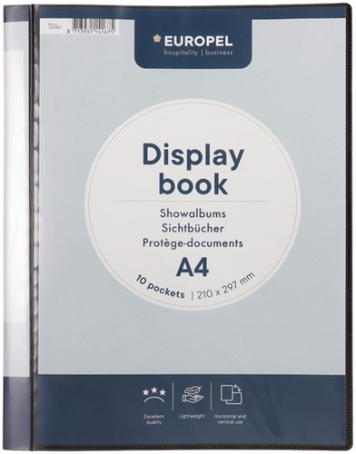 Showmap Europel Frontview A4 10 tassen antraciet 1 Stuk-2