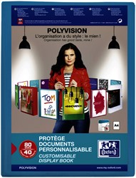 Showalbum Oxford Polyvision A4 40tas PP blauw 1 Stuk