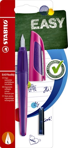 Vulpen STABILO Easybuddy links M paars/magenta 1 Stuk