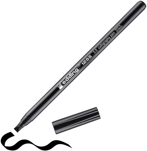 Kalligrafiepen edding 1255 5.0mm zwart 1 Stuk-1