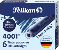 Inktpatroon Pelikan blauw/zwart 6 Stuk