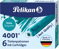 Inktpatroon Pelikan turquoise 6 Stuk