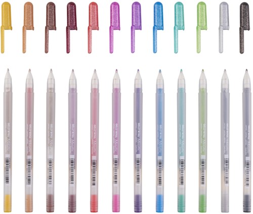 Gelschrijver Sakura Gelly Roll Metallic 12 kleuren 12 Stuk