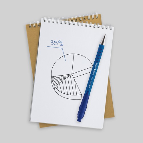Balpen Papermate Flexgrip Ultra M 5st blauw 5 Stuk-2