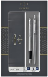 Balpen en vulpen Parker Jotter CT M RVS 2 Stuk