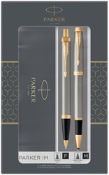 Balpen en rollerpen Parker IM GT M geborsteld mtl 2 Stuk
