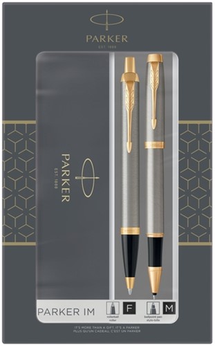 Balpen en rollerpen Parker IM GT M geborsteld mtl 2 Stuk