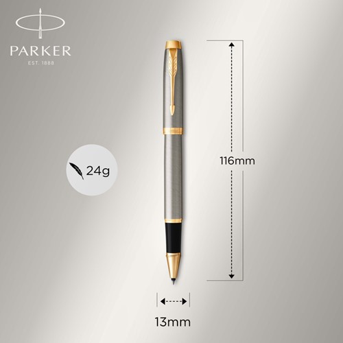 Balpen en rollerpen Parker IM GT M geborsteld mtl 2 Stuk-3