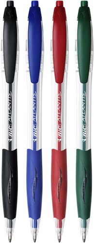 Balpen Bic Atlantis classic grip clic M zwart 1 Stuk-2