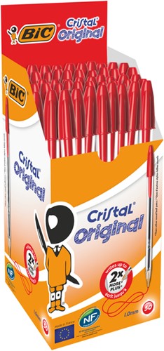 Balpen Bic Cristal M rood 1 Stuk