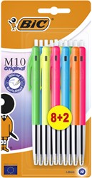 Balpen Bic M10 Colors Limited Edition M assorti 10 Stuk