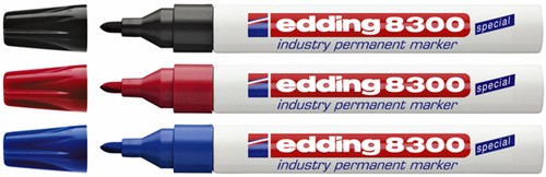 Viltstift edding 8300 industrie rond 1-3mm rood 1 Stuk-3
