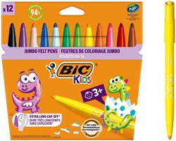 Kleurstift BicKids Visacolor XL Eco 12st ass 12 Stuk