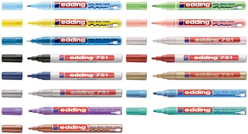 Viltstift edding 780 lak rond 0.8mm mtl lichtblauw 1 Stuk-3