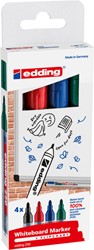 Whiteboardmarker edding 250 rond 1.5-3mm ass 4 Stuk