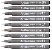 Fineliner Artline technisch 0.2mm zwart 1 Stuk-2