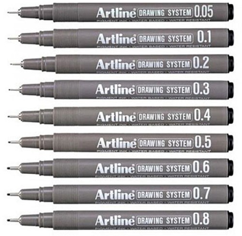 Fineliner Artline technisch 0.8mm zwart 1 Stuk-2