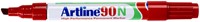 Viltstift Artline 90 schuin 2-5mm rood 1 Stuk