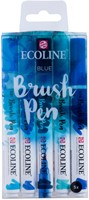 Brushpen Talens Ecoline set 5 stuks blauw 5 Stuk-3