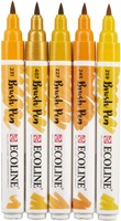 Brushpen Talens Ecoline set 5 stuks aarde 5 Stuk-2